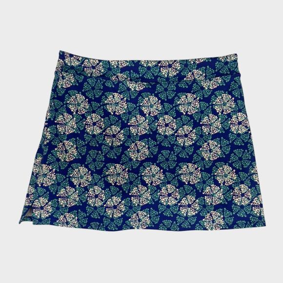 Tranquility Medium Blue Pattern Skort Polyester Spandex - Picture 5 of 6